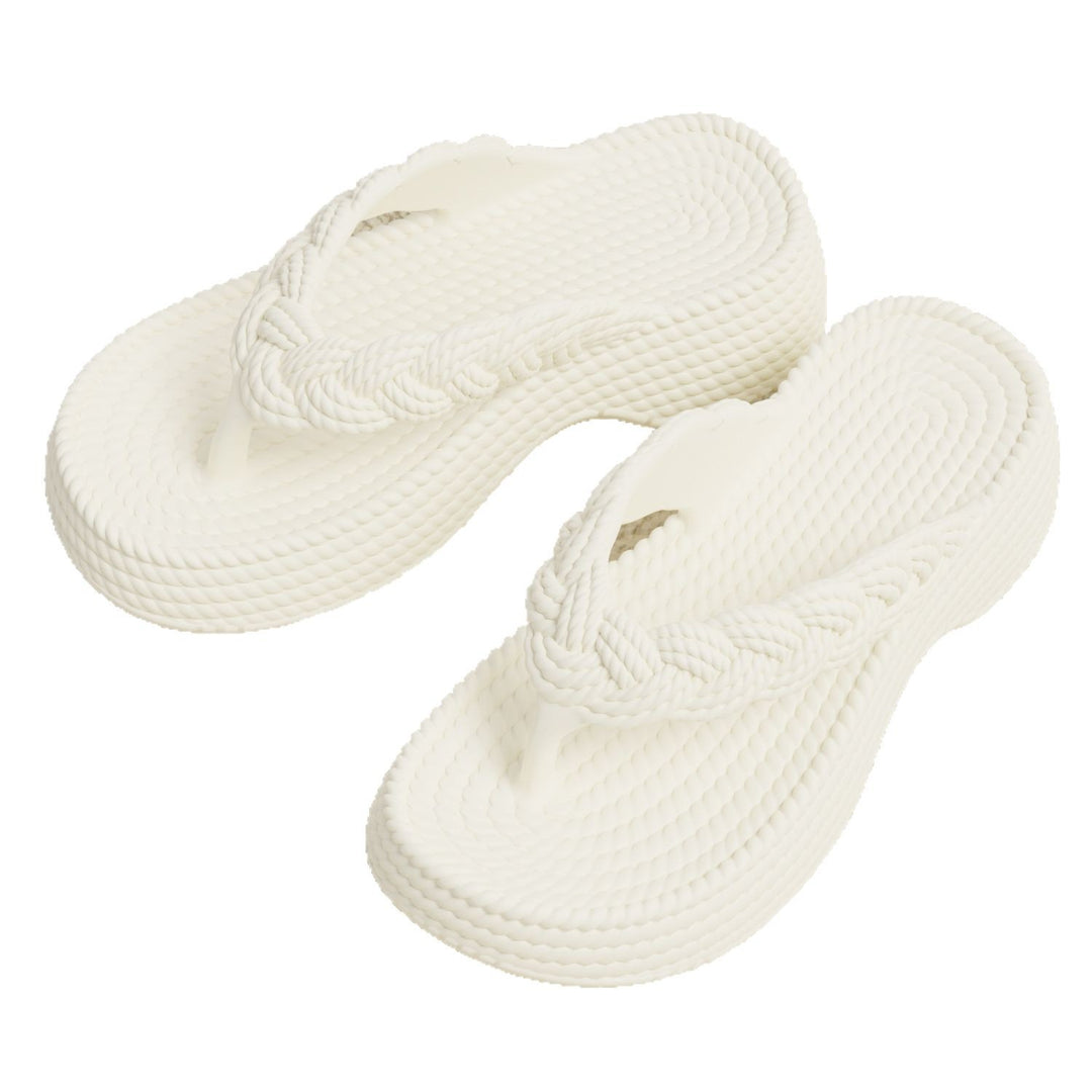 Damen Flip-Flops mit geflochtenem Riemen Drune