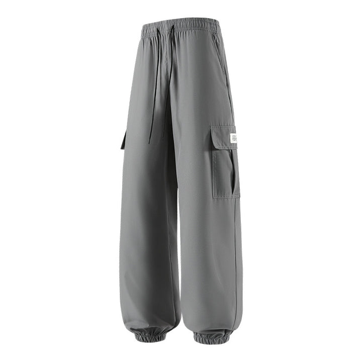 Herren Weite Cargo-Jogginghose mit Tunnelzug, elastischem Bund & Beinbündchen Drune