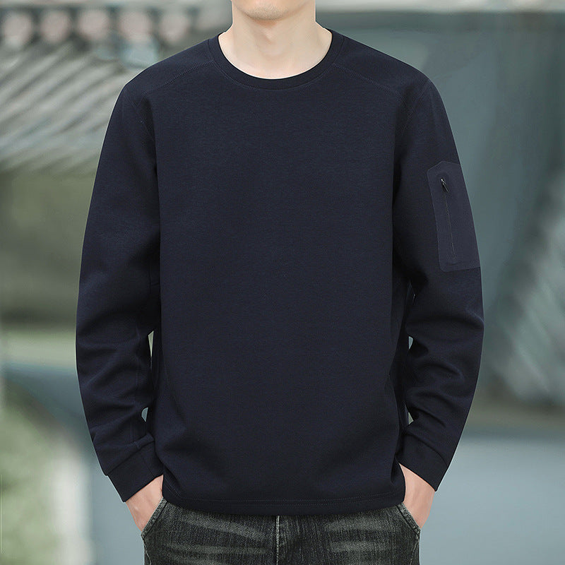 Herren Oversized Sweatshirt mit kontrastierenden Seitentaschen und weichem Fleecefutter Drune
