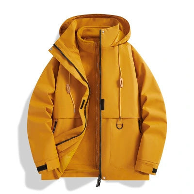 Damen Kapuzen-Utility-Parka mit wasserdichter Membran, großen Fronttaschen & verstellbarem Saum Drune