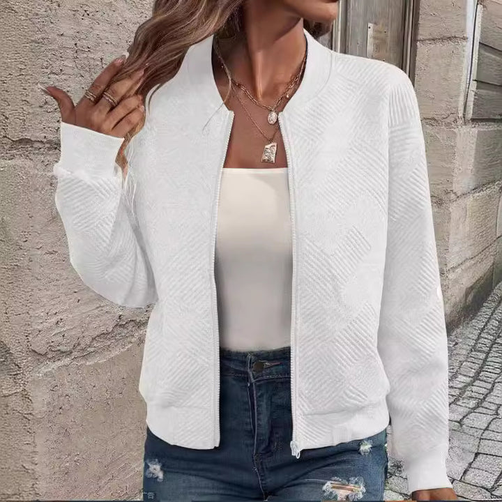 Damen sportliche Bomberjacke mit strukturiertem Design und praktischen Taschen Drune