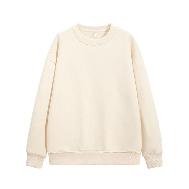 Unisex Oversize Rundhals-Sweatshirt aus schwerer Baumwollmischung mit geripptem Saum und Raglanärmeln Drune