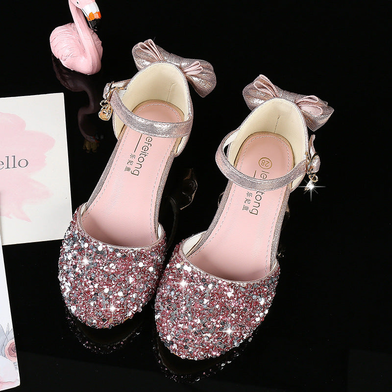 Mädchen Elegante Ballerina Sandalen mit Glitzerverzierung Drune