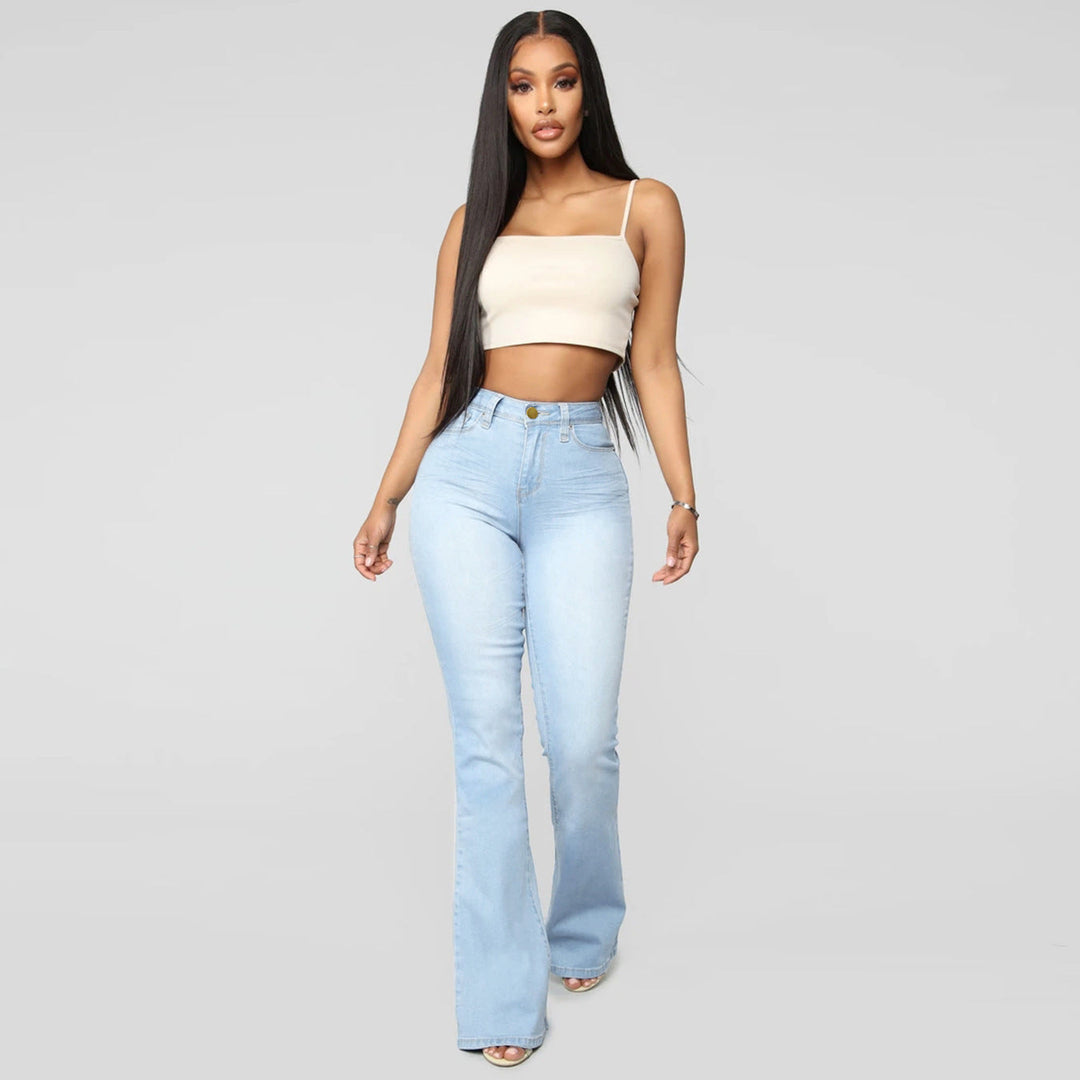 Drune | Damen High Waist Demon Jeans mit geradem Bein