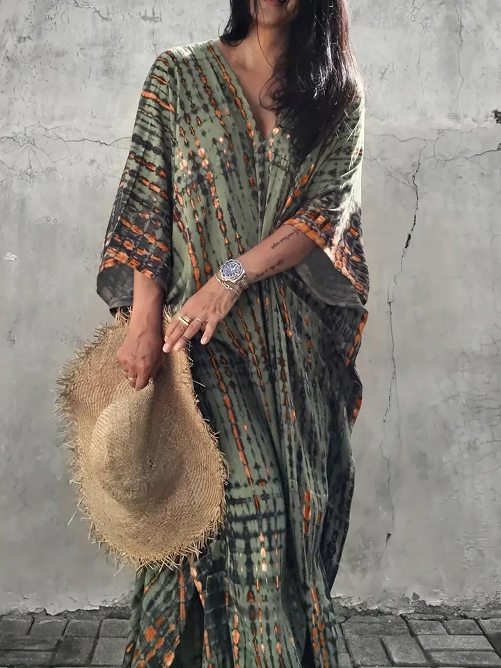 Damen Kaftan mit zeitgenössischem Muster und luftigem Schnitt Drune