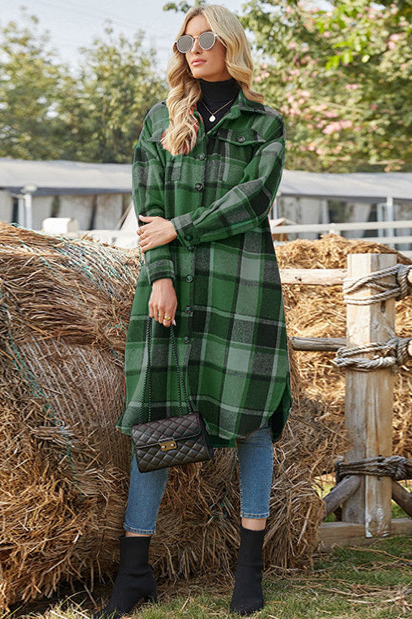 Drune | Flanell Karotrenchcoat