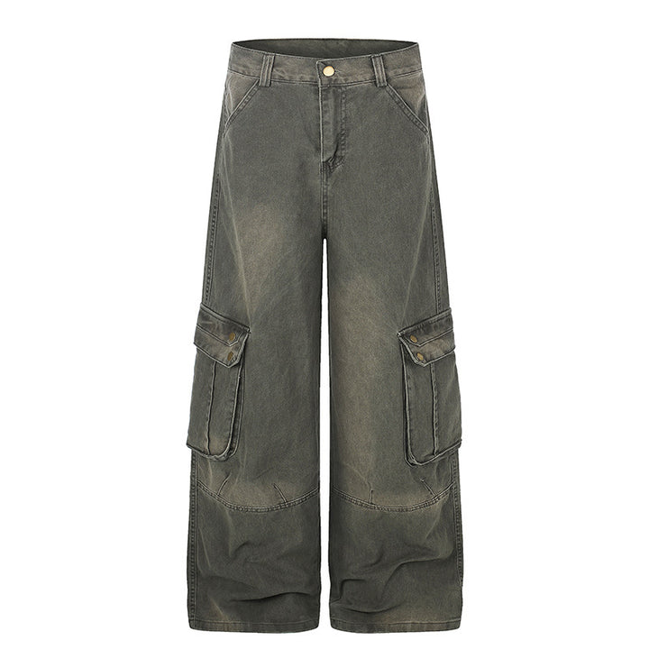 Damen Weite Cargo-Denim-Culotte mit Utility-Taschen Drune