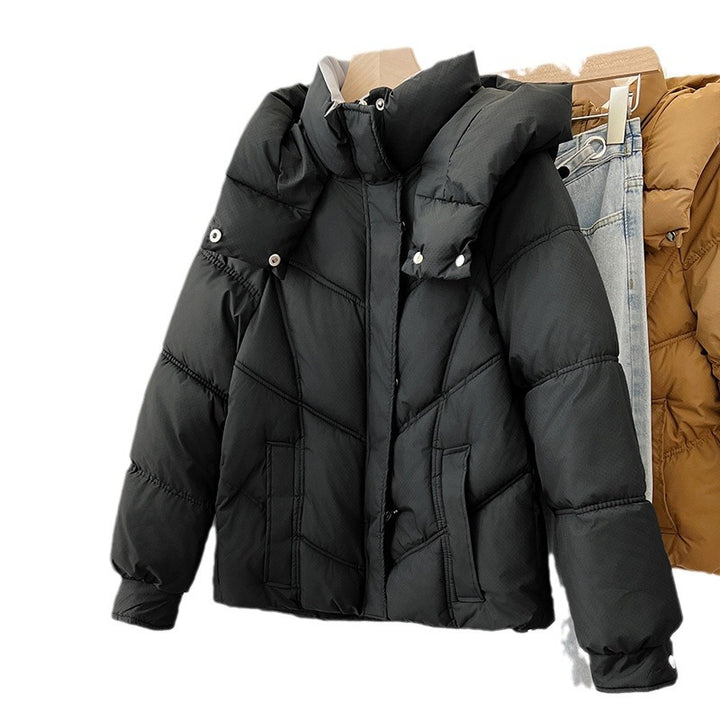 Damen modische pufferjacke mit hohem Kragen und praktischen Taschen Drune