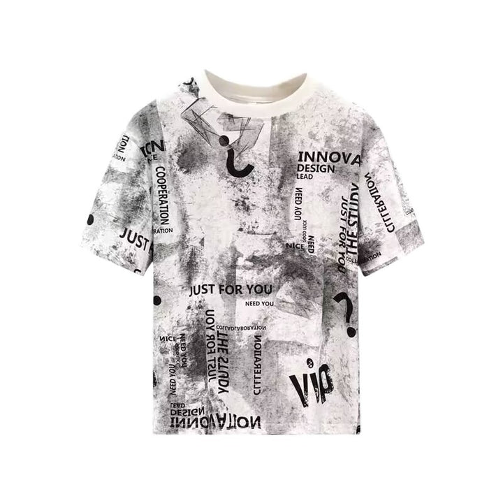 Herren T-Shirt mit kreativem Druckdesign und lockerer Passform Drune