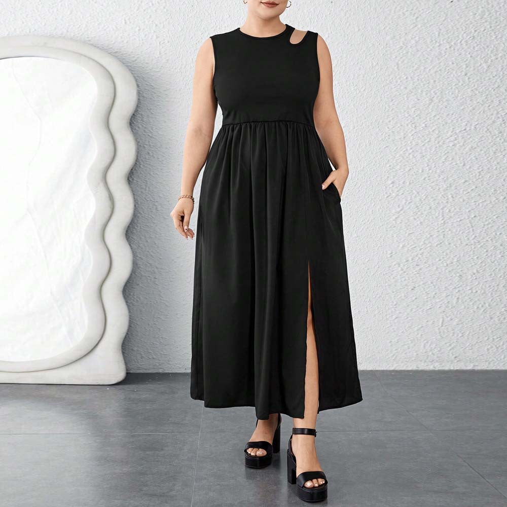 Damen Maxikleid mit seitlichem Schlitz und elegantem Design Drune