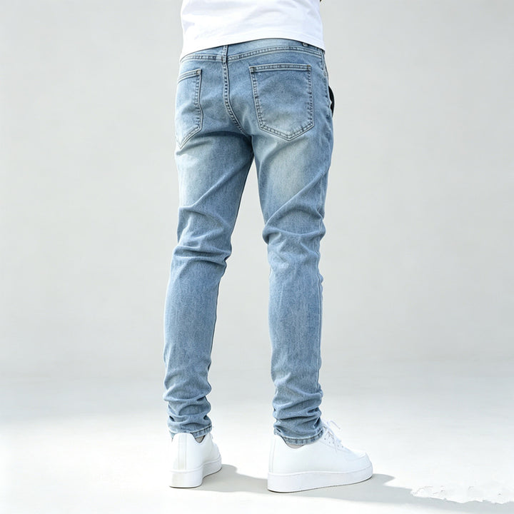 Herren Modische Ripped Denim Pants Drune