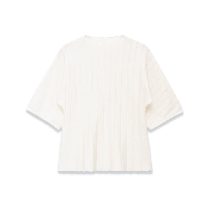 Damen Strickoberteil mit eleganter Textur und kurzem Arm Drune