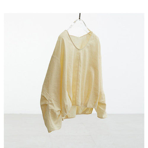 Damen Luftige und bequeme Leinenbluse Drune