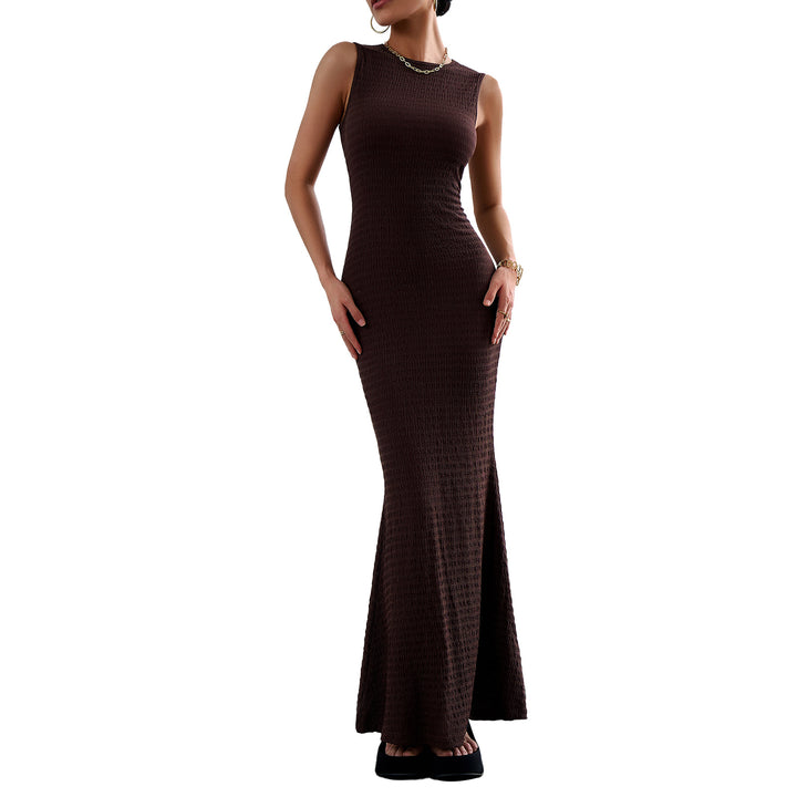Damen Elegantes figurbetontes Abendkleid mit Fließendem Saum Drune