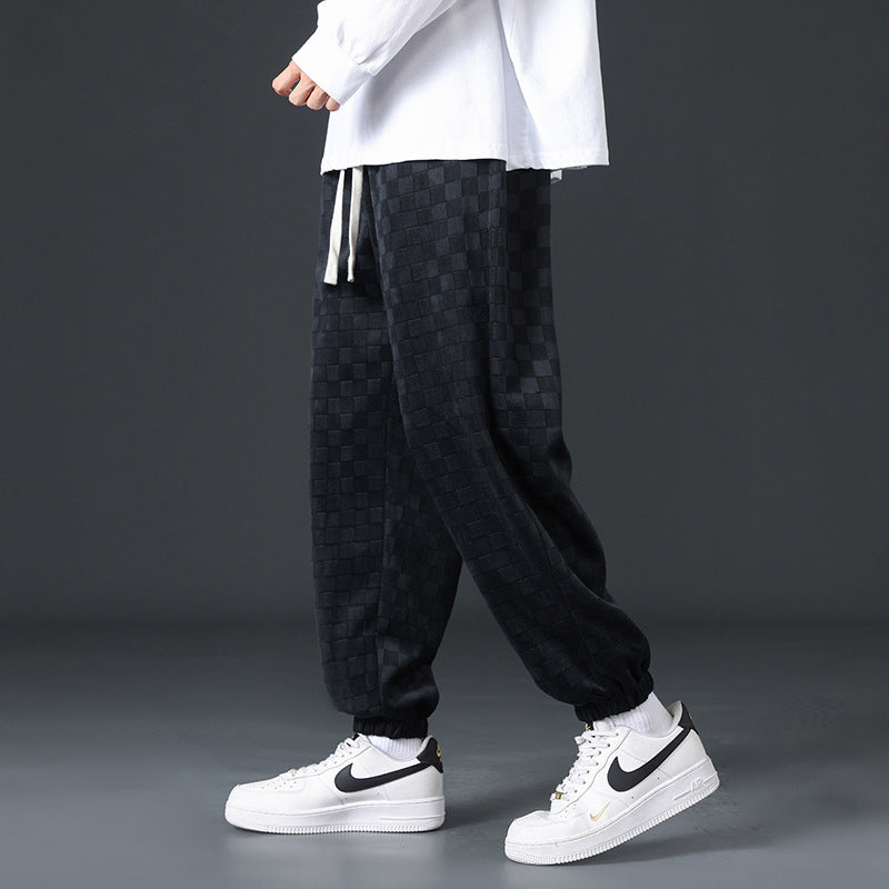 Herren Bequeme Fleece-Relaxed Fit Hose