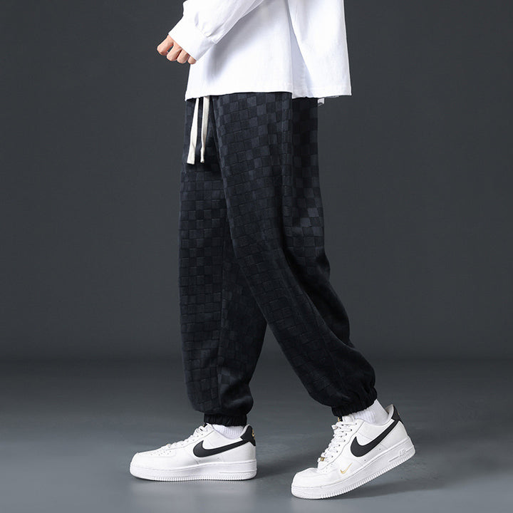 Herren Bequeme Fleece-Relaxed Fit Hose