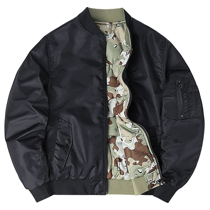 Herren  Classic Pilot Bomberjacke mit Utility-Ärmeltasche und gestepptem Futter Drune