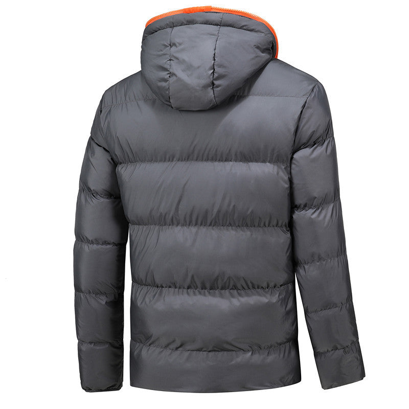 Herren Stepp-Winterjacke mit Kapuze, ultraleichter Thermoisolierung und kontrastierenden Reißverschlüssen Drune