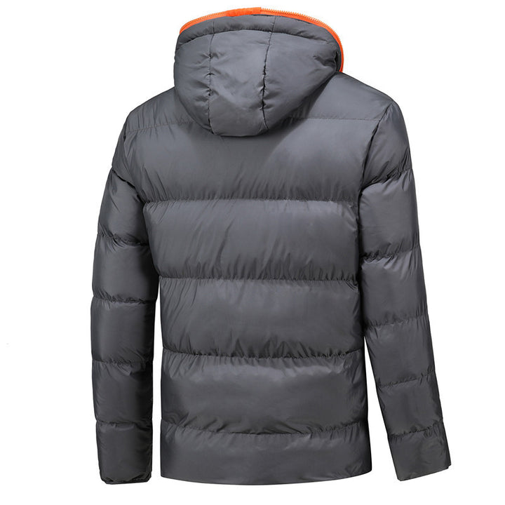 Herren Stepp-Winterjacke mit Kapuze, ultraleichter Thermoisolierung und kontrastierenden Reißverschlüssen Drune