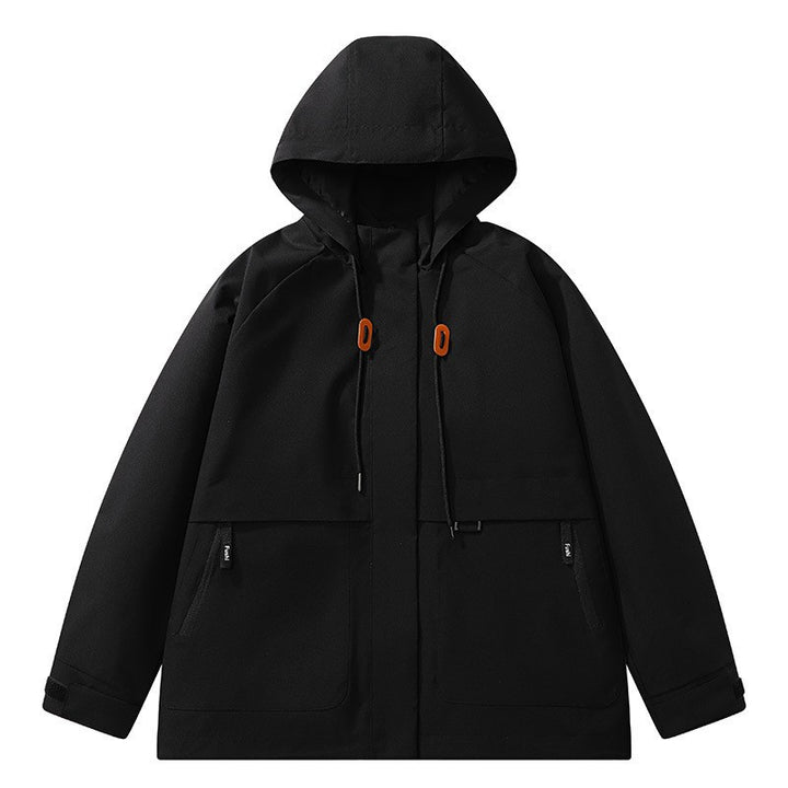 Unisex leichte wind- und wasserabweisende Kapuzenjacke im minimalistischen Utility-Stil Drune