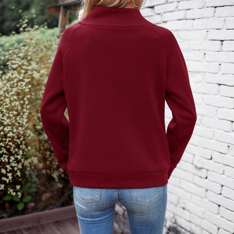 Damen Elegantes Oberteil mit Rollkragen Drune