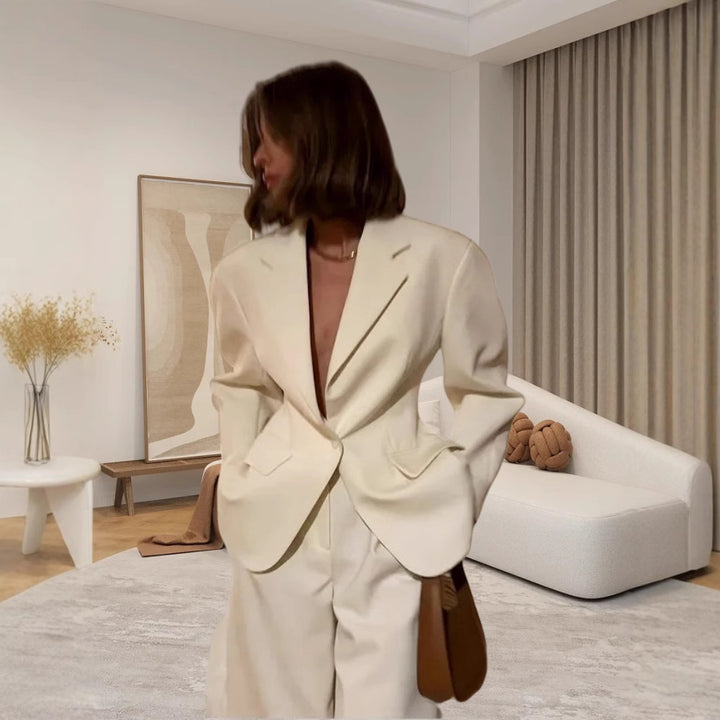 Damen Eleganter Blazer im Oversized-Stil mit praktischen Taschen Drune