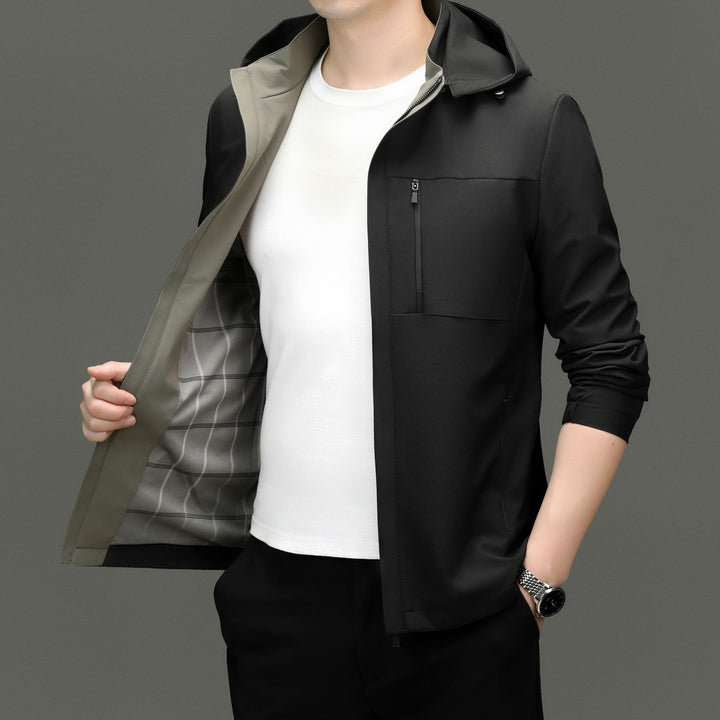Herren Allwetterjacke mit hohem Kragen und atmungsaktiver Technologie Drune