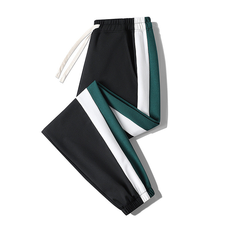 Herren Konische Trackhose mit Kordelzug, seitlichen Colorblock‑Streifen & elastischen Bündchen Drune