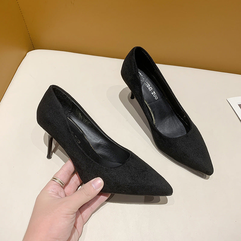 Damen Stiletto-Pumps mit Veloursfinish, gepolsterter Komfortinnensohle und schlankem Absatz Drune