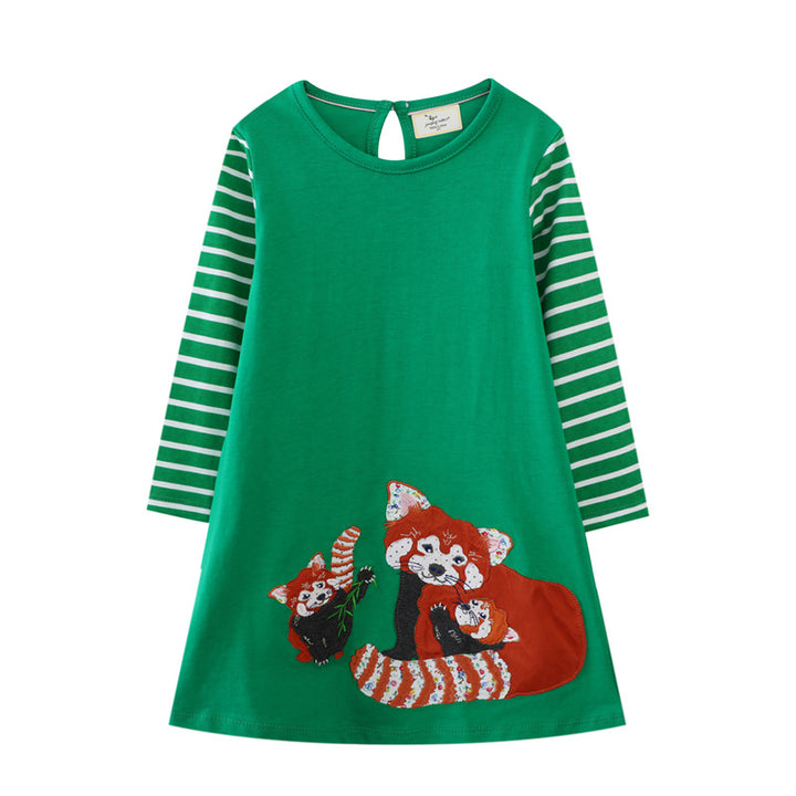 Mädchen Freizeitkleid mit süßem Tiermotiv Drune