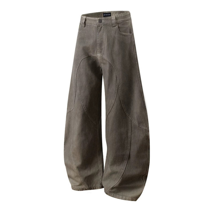 Damen Weite High‑Waist Culotte‑Hose mit ballonförmiger Silhouette und Zierpaneelen Drune