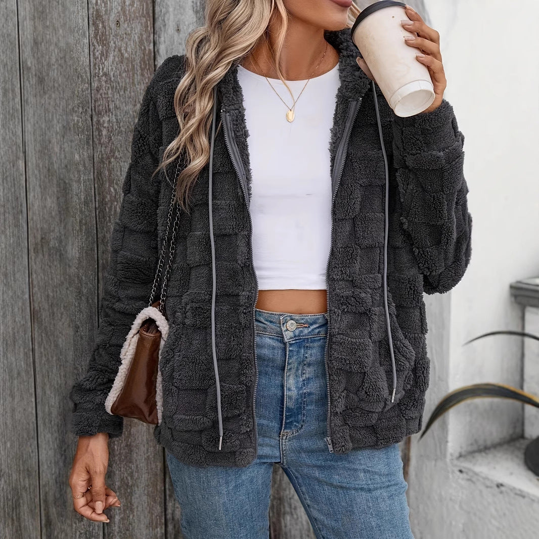 Damen Kuschelige Fleecejacke Drune