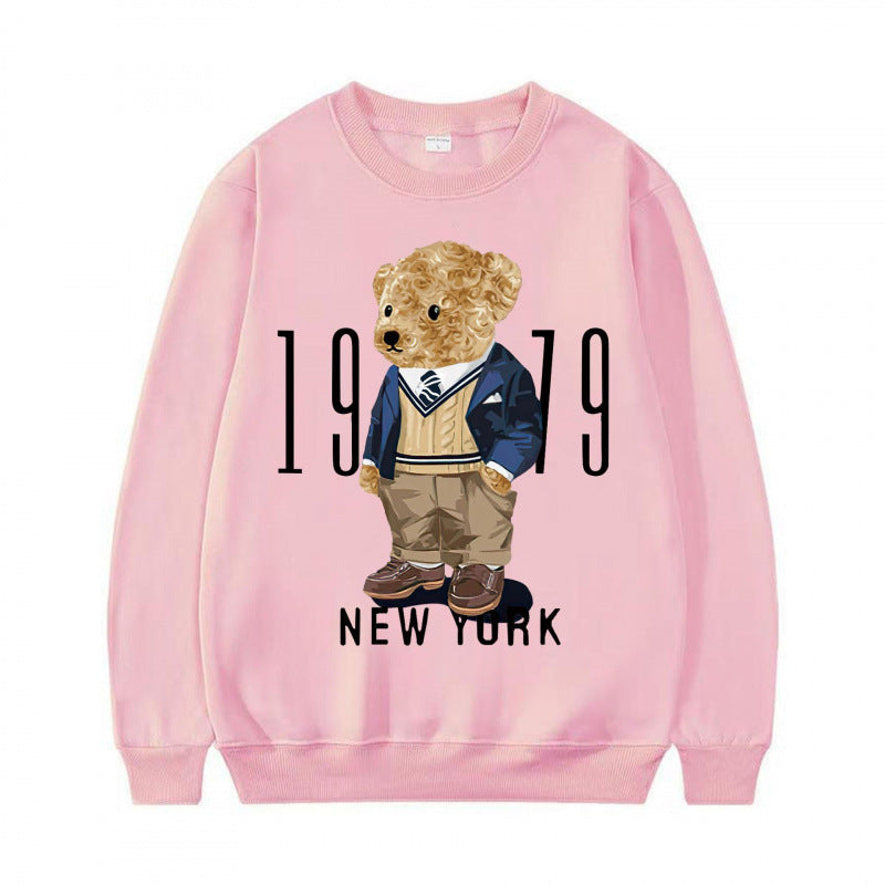 Damen Gemütlicher Sweatshirt mit Bärenmotiv Drune