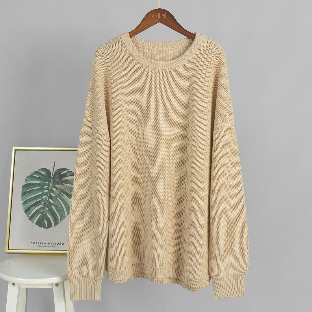 Damen Oversized Strickpullover mit lässigem Schnitt Drune
