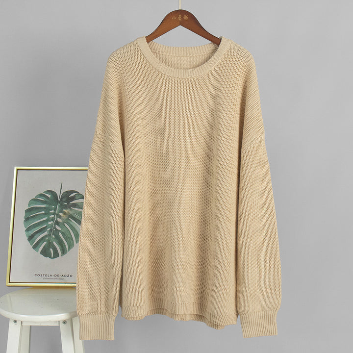 Damen Oversized Strickpullover mit lässigem Schnitt Drune