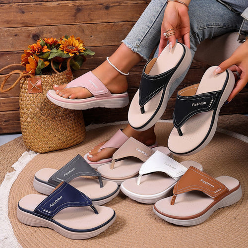 Damen Zehentrenner-Schuhe mit rutschfester Sohle und anatomischer Fußbettung Drune