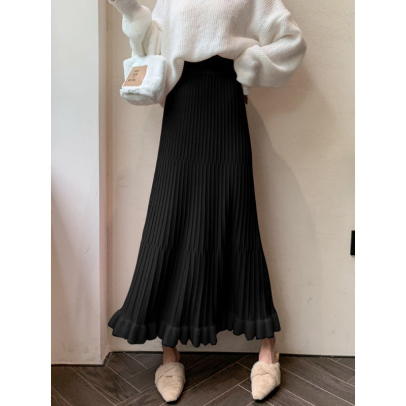 Damen Eleganter Plisseerock mit Volants Drune