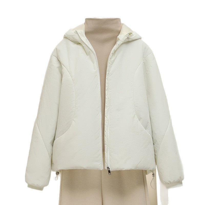 Damen nan gesteppte Kapuzenjacke mit kurzem Boxy‑Schnitt, verstellbarem Saum und wärmender Wattierung Drune