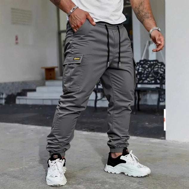 Herren Tapered Cargo-Jogginghose mit elastischem Tunnelzug, Bündchen & Multifunktions‑Taschen Drune