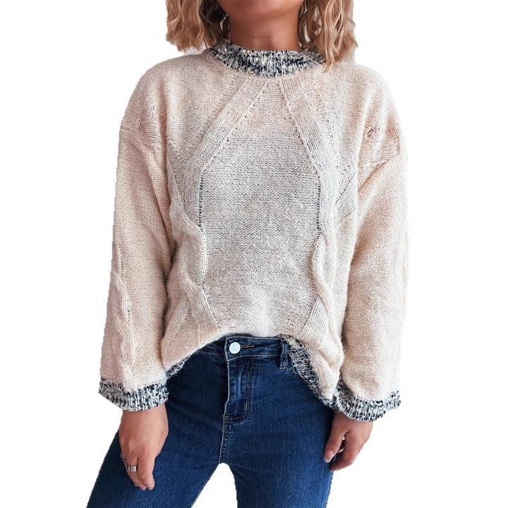 Damen Grobstrickpullover mit strukturiertem Zopfdesign und weitem Schnitt Drune