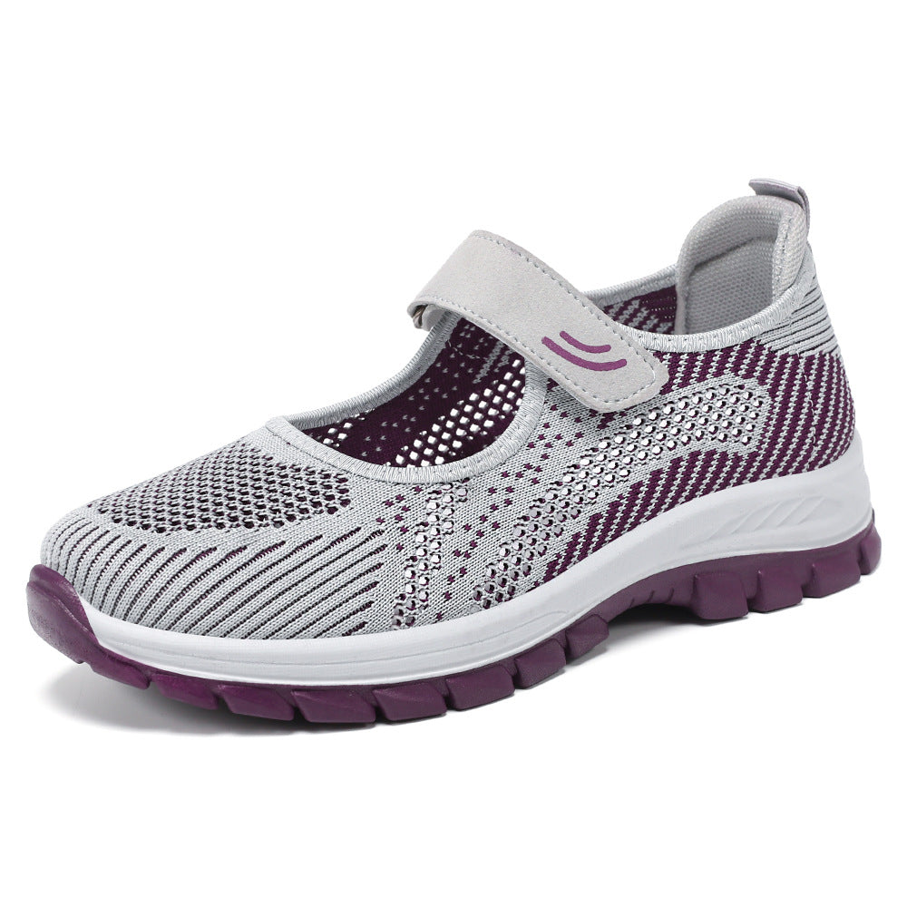 Damen Sportliche Slip-On Sneakers mit verstellbarem Riemen Drune