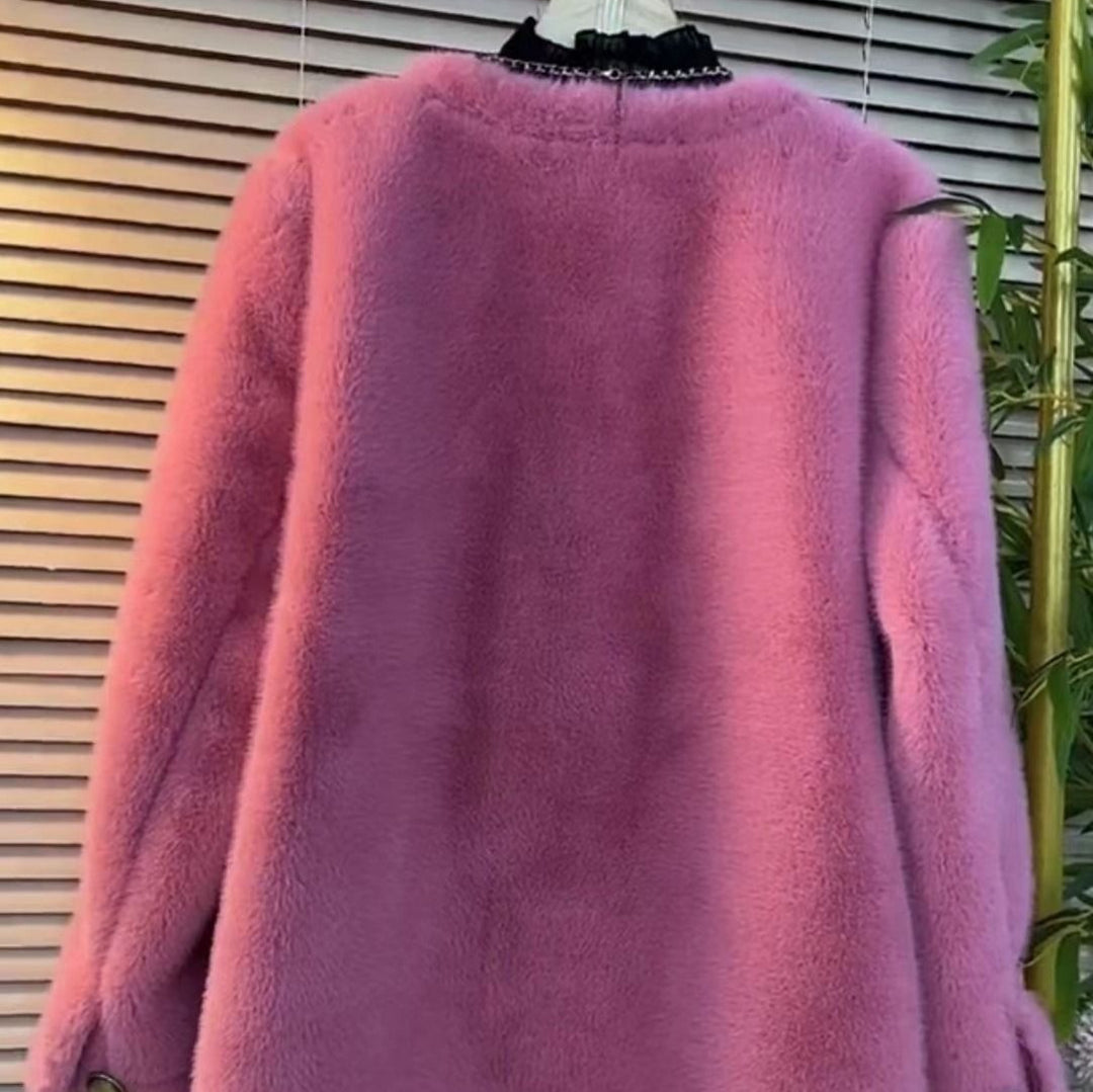Damen Elegante Felljacke Drune
