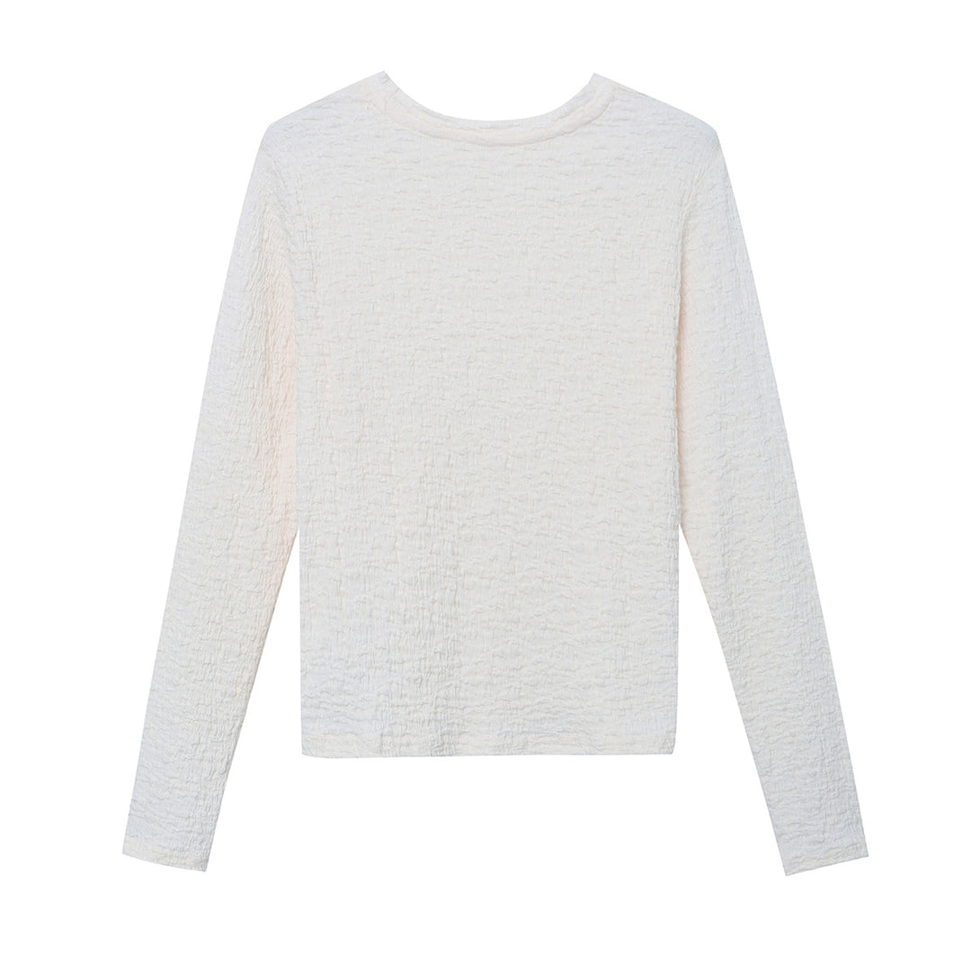 Damen Eleganter Strickpullover mit strukturiertem Design und hohen Bündchen Drune
