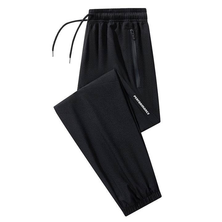 Herren Konische Performance-Jogginghose mit Reißverschlusstaschen & elastischem Bund Drune