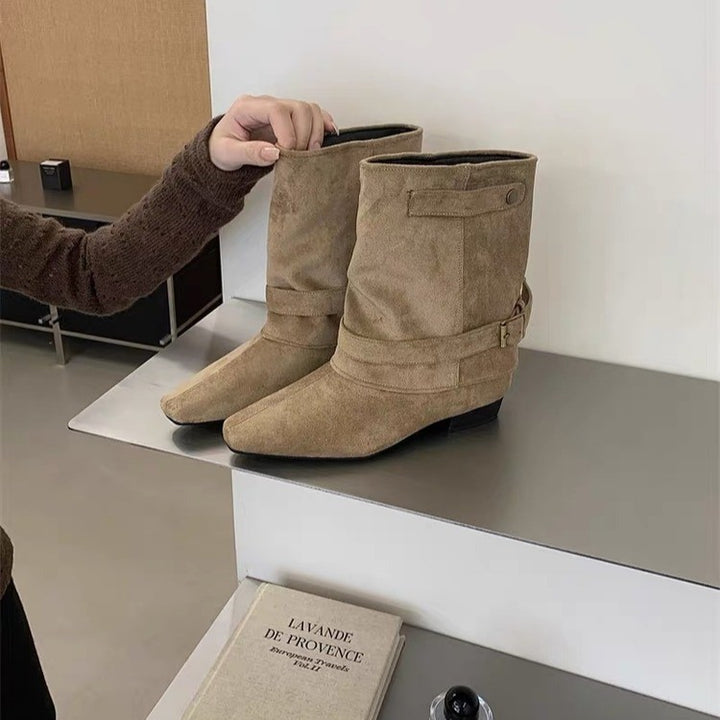 Damen Stiefeletten mit dekorativen Schnallen Drune