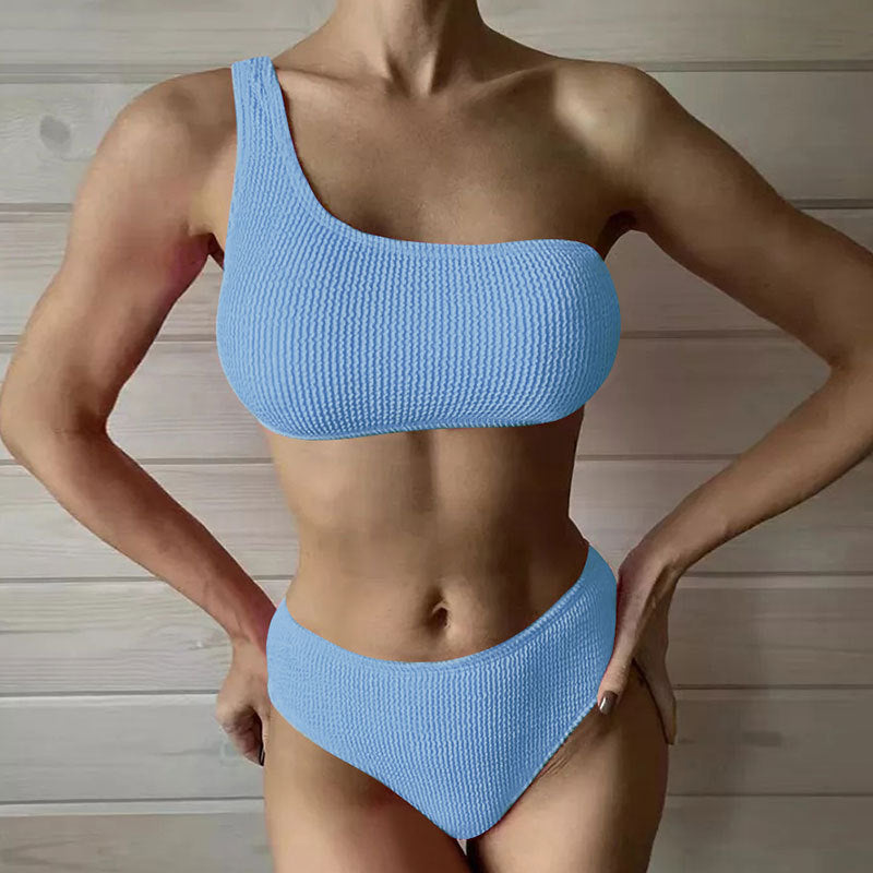 Damen Einseitiger Bikini mit hoch geschnittenem Schnitt Drune