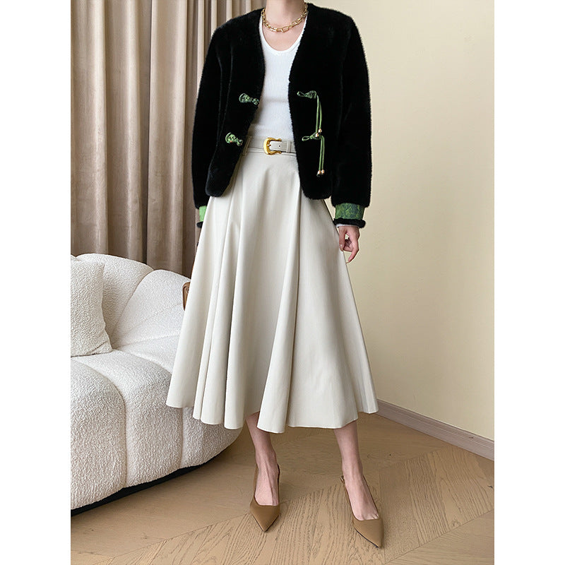 Damen kuschelige Strickjacke mit elegantem Detail Drune
