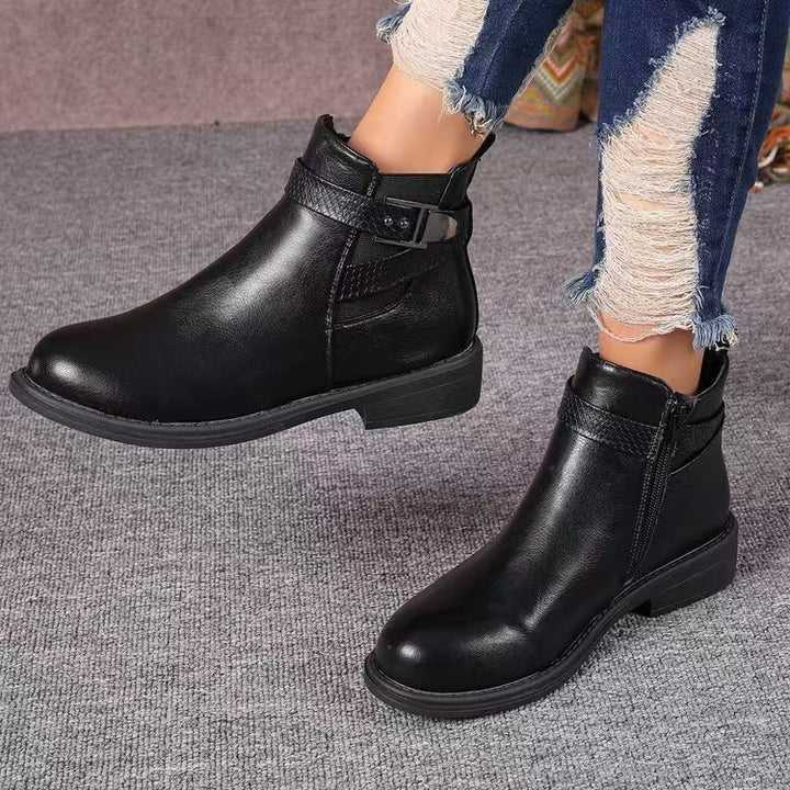 Damen modische Stiefeletten mit elegantem Reißverschluss und schickem Komfortdesign Drune