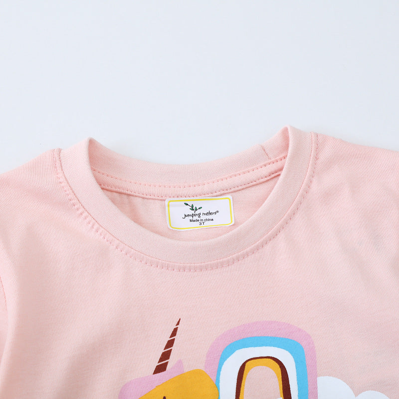 Mädchen T-Shirt mit buntem Einhornmotiv Drune