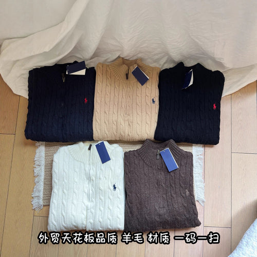 Damen Modischer Strickpullover mit Stehkragen Drune